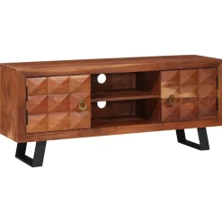 Tv-Meubels|Kasten & Opbergmeubelen*vidaXL TV-kast Honingbruin 112 x 30 x 48 cm Massief acaciahout