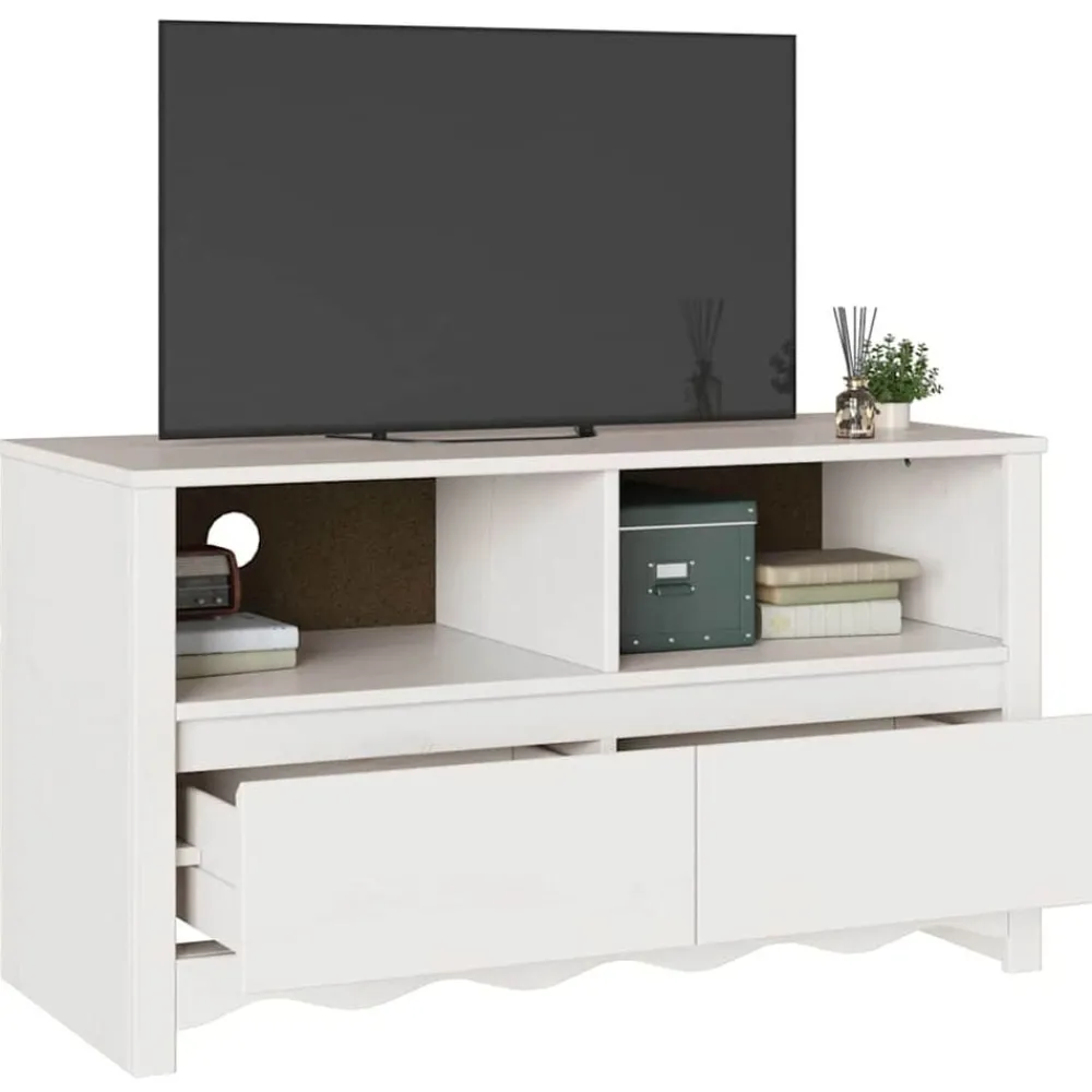 TV-kast met lade Drammen 99 x 43 x 55 cm Massief grenenhout>vidaXL