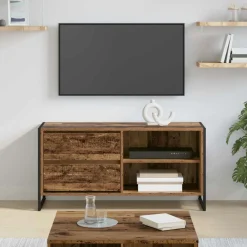 Tv-Meubels*vidaXL TV-kast met lade 100 x 36 x 49,5 cm Bewerkt hout Oud hout