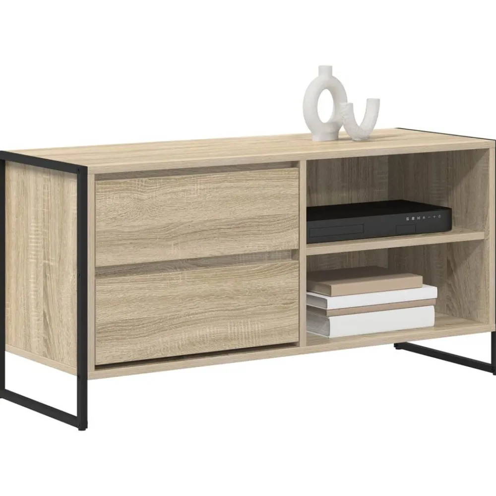Tv-Meubels*vidaXL TV-kast met lade Sonoma 100 x 36 x 49,5 cm Bewerkt hout Sonoma eiken