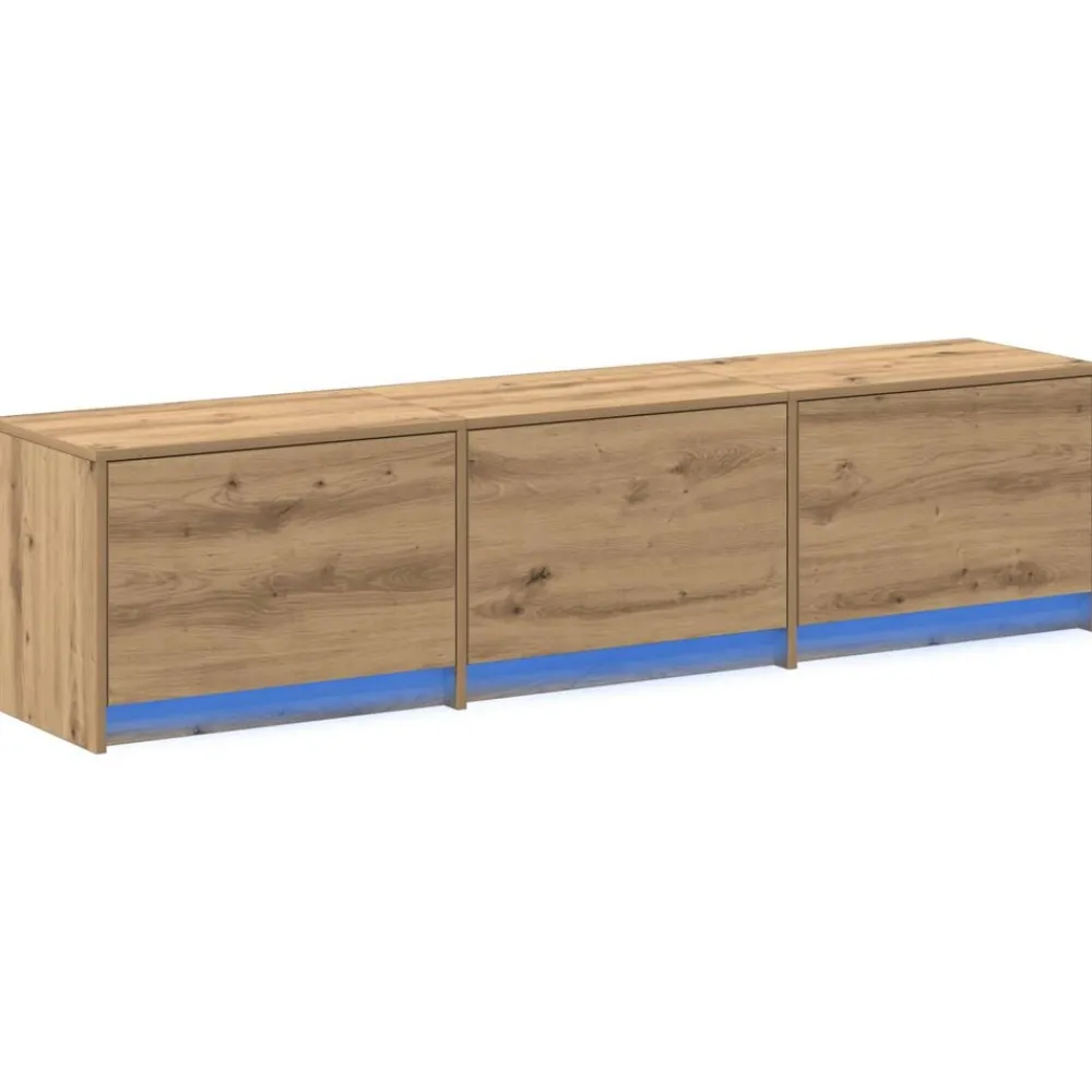 TV-kast met LED Artisan Eiken 165 x 34 x 40 cm Bewerkt hout>vidaXL Sale