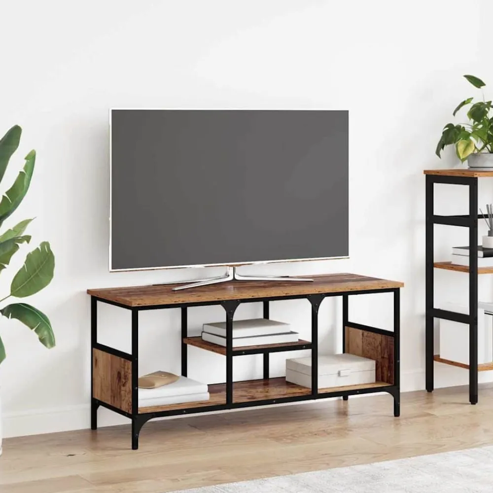 TV-kast 100 x 35 x 45 cm Gemonteerd hout en ijzer>vidaXL Discount
