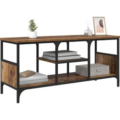 TV-kast 100 x 35 x 45 cm Gemonteerd hout en ijzer><noscript><img width=