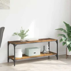 Boekenkasten & Wandplanken*vidaXL TV-kast 100x33x41cm Gemonteerd hout en ijzer Oud hout