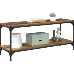 Boekenkasten & Wandplanken*vidaXL TV-kast 100x33x41cm Gemonteerd hout en ijzer Oud hout