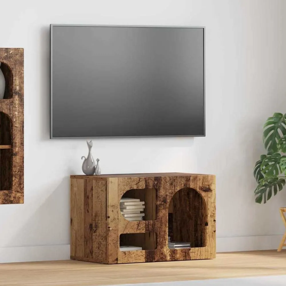 TV-kast Oudhout 60 x 35 x 40 cm Bewerkt hout>vidaXL New