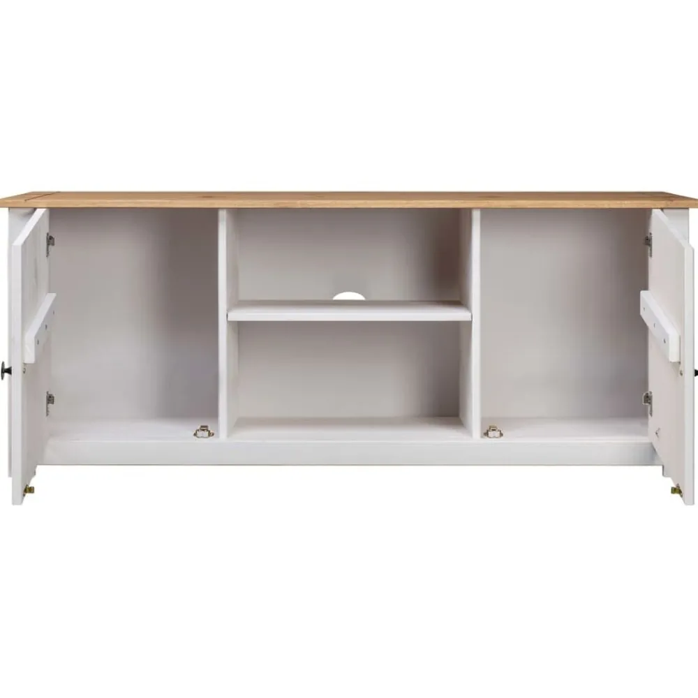 Tv-kast Panama Range 120x40x50 cm massief grenenhout>vidaXL Discount