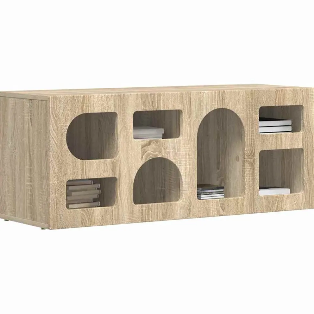 Tv-Meubels*vidaXL TV-kast 100 x 35 x 40 cm Bewerkt hout Sonoma eiken