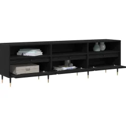 Tv-Meubels*vidaXL TV-kast 150 x 30 x 45 cm Bewerkt hout Zwart eiken