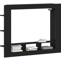 Tv-Meubels*vidaXL TV-kast 152 x 22 x 113 cm Bewerkt hout Zwart eiken