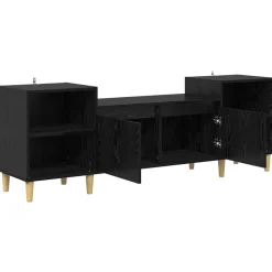 Tv-Meubels*vidaXL TV-kast 160 x 35 x 55 cm Bewerkt hout Zwart eiken