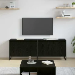 Tv-Meubels*vidaXL TV-kast 140 x 36 x 49.5 cm Bewerkt hout Zwart eiken
