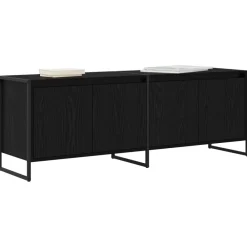 Tv-Meubels*vidaXL TV-kast 140 x 36 x 49.5 cm Bewerkt hout Zwart eiken