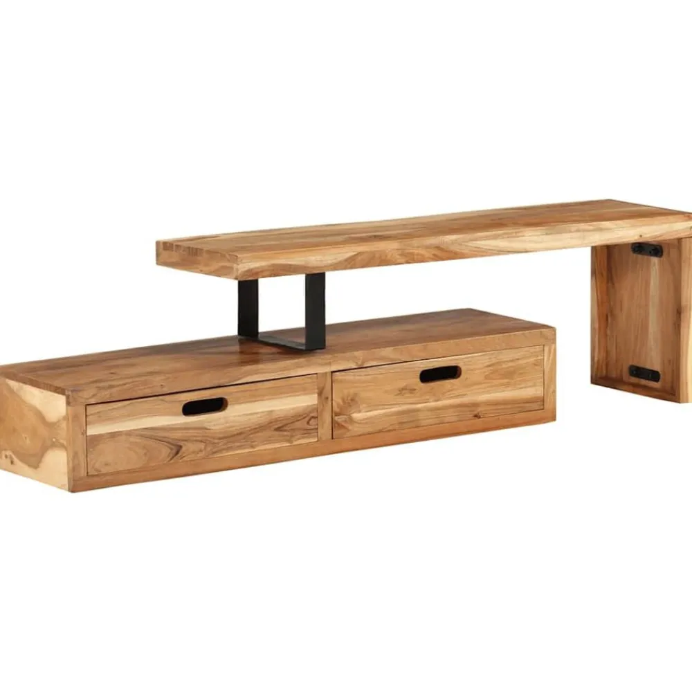 Tv-Meubels*vidaXL Tv-meubel (118-200) x 30 x 40 cm massief acaciahout