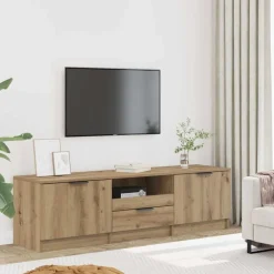 Tv-Meubels*vidaXL Tv-meubel Artisan Eiken 140x35x40 cm Bewerkt Hout artisanaal eikenkleurig