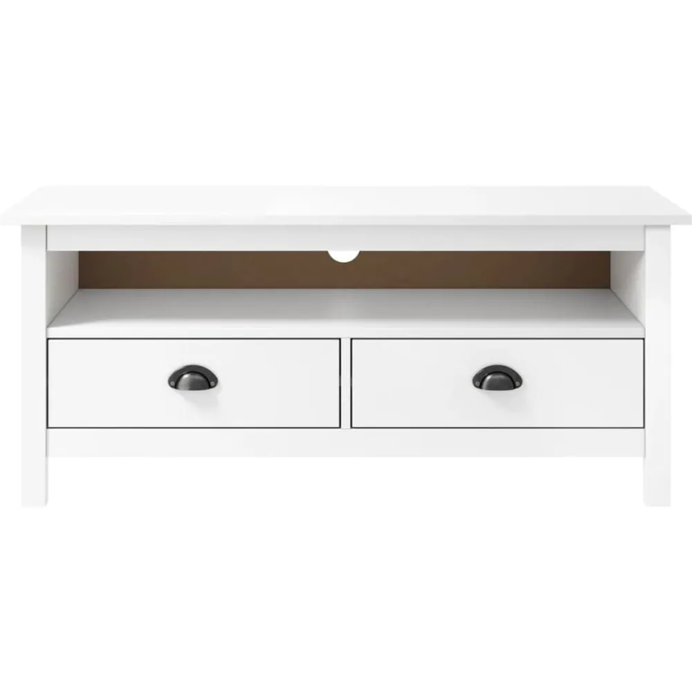 Tv-Meubels*vidaXL Tv-meubel Hill 110x40x47 cm massief grenenhout Wit