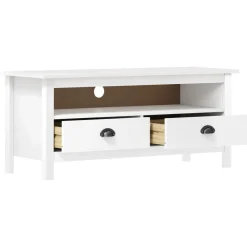 Tv-Meubels*vidaXL Tv-meubel Hill 110x40x47 cm massief grenenhout Wit