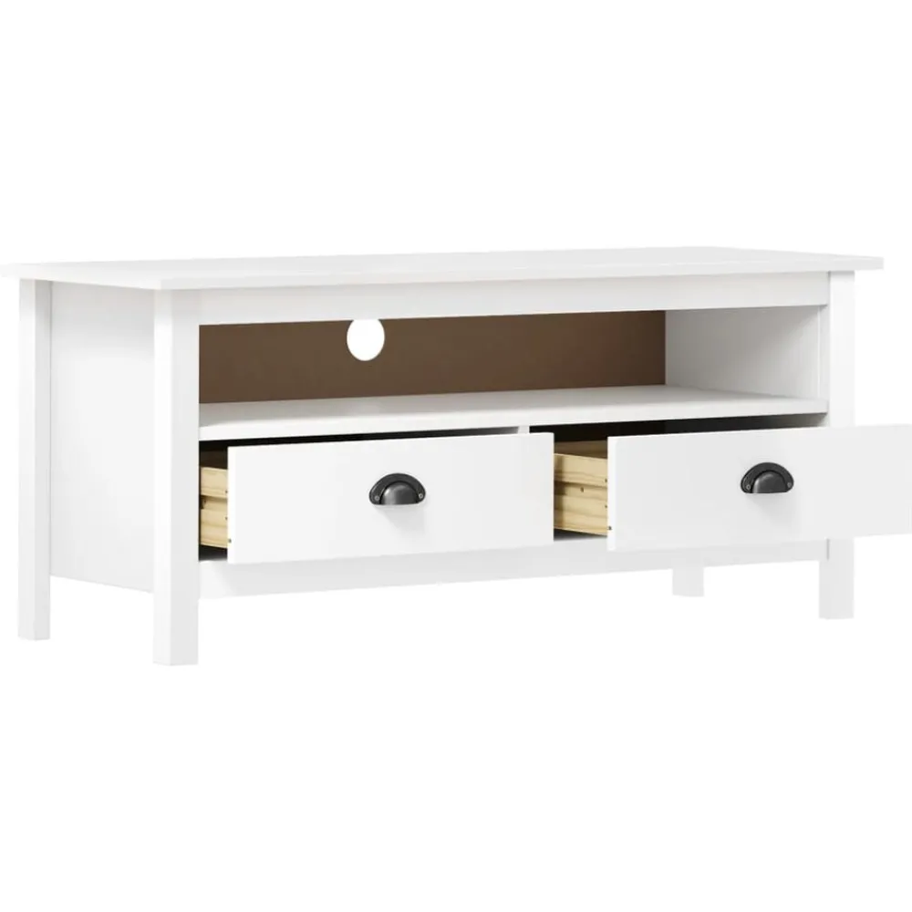 Tv-Meubels*vidaXL Tv-meubel Hill 110x40x47 cm massief grenenhout Wit