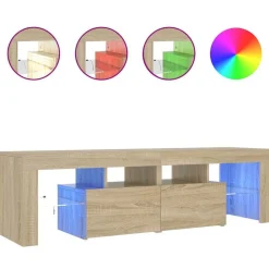 Tv-meubel LED-verlichting 140x36,5x40 cm kleurig>vidaXL Discount