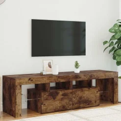 Tv-Meubels*vidaXL Tv-meubel LED-verlichting 140x36,5x40 cm kleurig Gerookt eiken