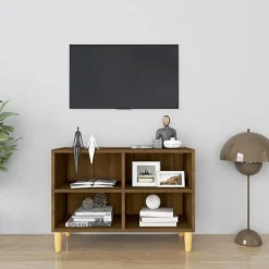 Tv-meubel met houten poten 69,5x30x50 cm>vidaXL Clearance