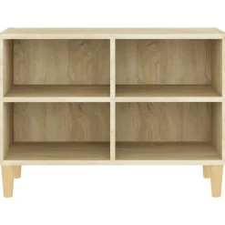 Tv-Meubels*vidaXL Tv-meubel met houten poten 69,5x30x50 cm kleurig Sonoma eiken
