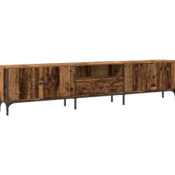 Tv-meubel met lade 200x25x44 cm bewerkt hout kleurig>vidaXL Clearance