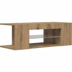 Tv-Meubels*vidaXL Tv-meubel met LED 90x39x30 cm bewerkt hout artisanaal eiken artisanaal eikenkleurig