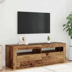 Tv-Meubels*vidaXL Tv-meubel met LED 120x35x40 cm bewerkt hout Oud hout