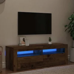 Tv-Meubels*vidaXL Tv-meubel met LED 120x35x40 cm bewerkt hout Oud hout