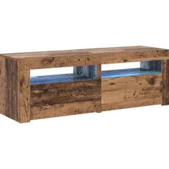 Tv-meubel met LED 120x35x40 cm bewerkt hout>vidaXL Clearance