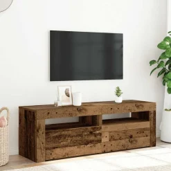 Tv-meubel met LED 120x35x40 cm bewerkt hout>vidaXL Clearance