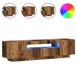 Tv-meubel met LED 160x35x40 cm bewerkt hout>vidaXL Clearance