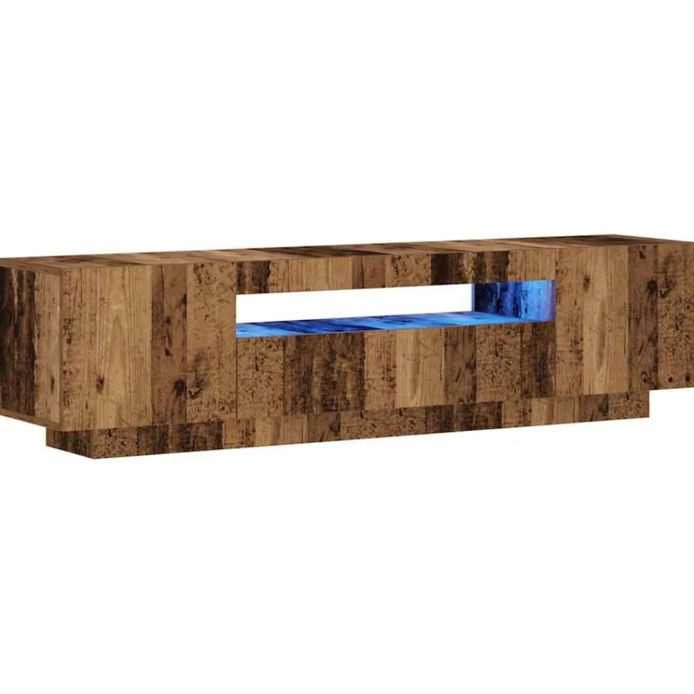 Tv-meubel met LED 160x35x40 cm bewerkt hout>vidaXL Clearance