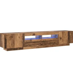 Tv-meubel met LED 200x35x40 cm bewerkt hout>vidaXL Clearance