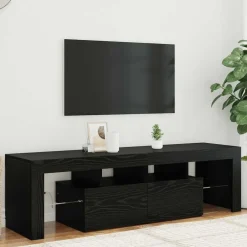 Tv-meubel met LED 140x36,5x40 cm bewerkt hout>vidaXL Discount