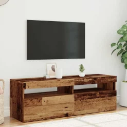 Tv-Meubels*vidaXL Tv-meubel met LED 120x35x40 cm bewerkt hout Oud hout