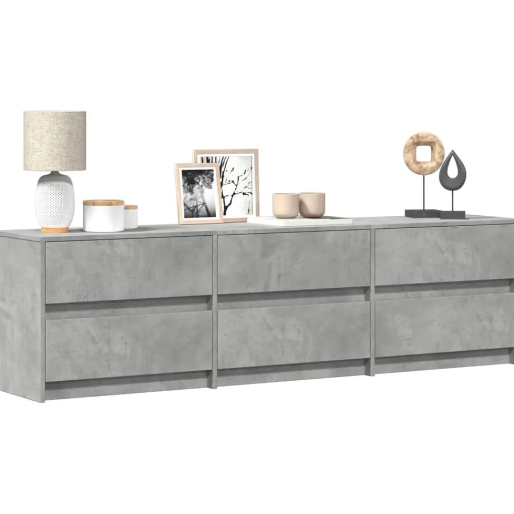 Tv-meubel met LED 180x34x50 cm bewerkt hout>vidaXL New