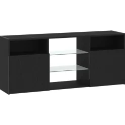 Tv-meubel met LED 120x30x50 cm bewerkt hout><noscript><img width=