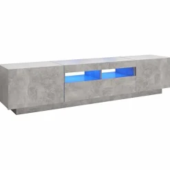 Tv-Meubels*vidaXL Tv-meubel met LED-verlichting 180x35x40 cm Betongrijs