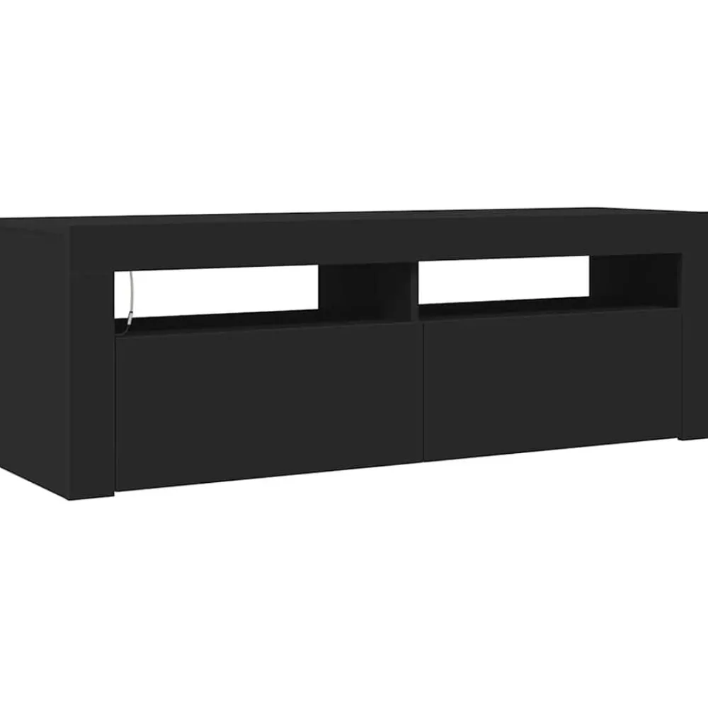 Tv-Meubels*vidaXL Tv-meubel met LED-verlichting 120x35x40 cm Zwart