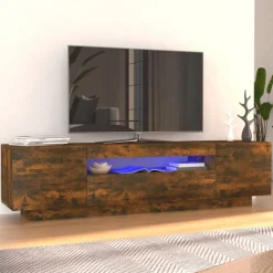 Tv-Meubels*vidaXL Tv-meubel met LED-verlichting 160x35x40 cm kleurig Gerookt eiken