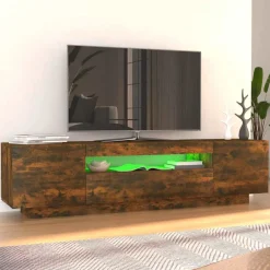 Tv-Meubels*vidaXL Tv-meubel met LED-verlichting 160x35x40 cm kleurig Gerookt eiken
