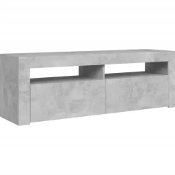 Tv-Meubels*vidaXL Tv-meubel met LED-verlichting 120x35x40 cm Betongrijs