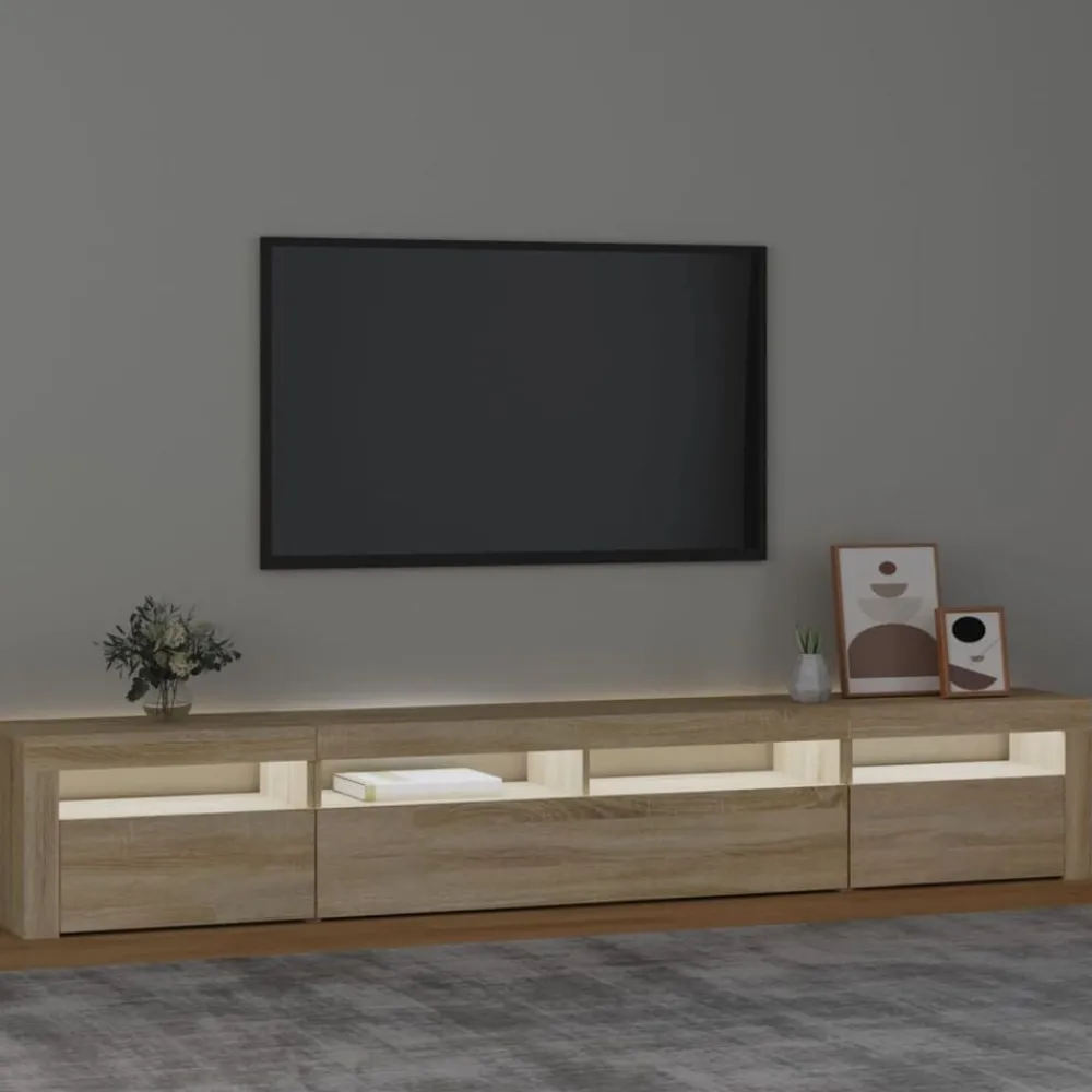 Tv-meubel met LED-verlichting 240x35x40 cm kleurig>vidaXL Best