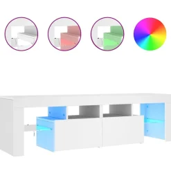 Tv-meubel met LED-verlichting 140x36,5x40 cm>vidaXL Clearance