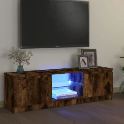 Tv-Meubels*vidaXL Tv-meubel met LED-verlichting 120x30x36 cm kleur Gerookt eiken