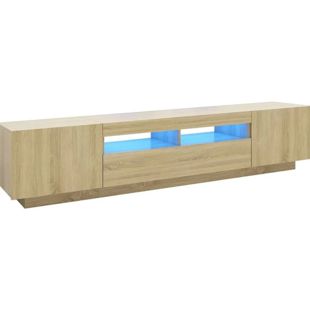 Tv-meubel met LED-verlichting 200x35x40 cm kleurig>vidaXL