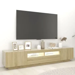 Tv-meubel met LED-verlichting 200x35x40 cm kleurig><noscript><img width=
