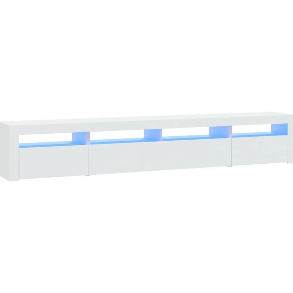 Tv-Meubels*vidaXL Tv-meubel met LED-verlichting 240x35x40 cm Wit